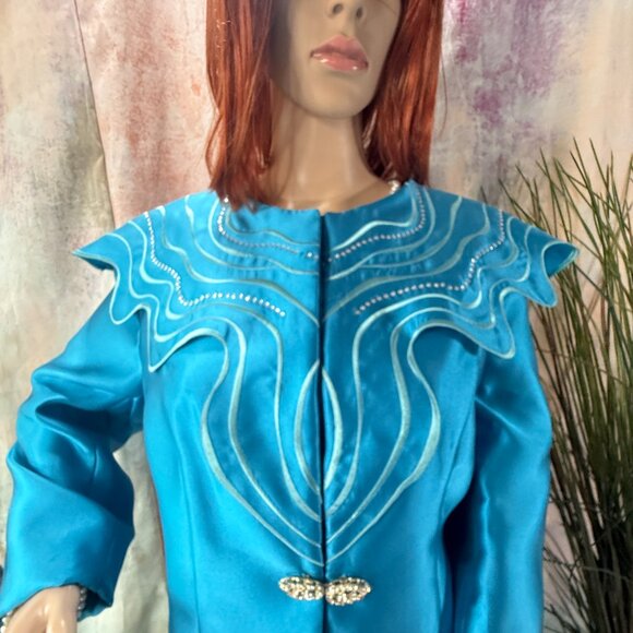 📌Tally Taylor Extravagant & Elegant for Special Occasion Penicl Skirt Suit - Picture 3 of 16